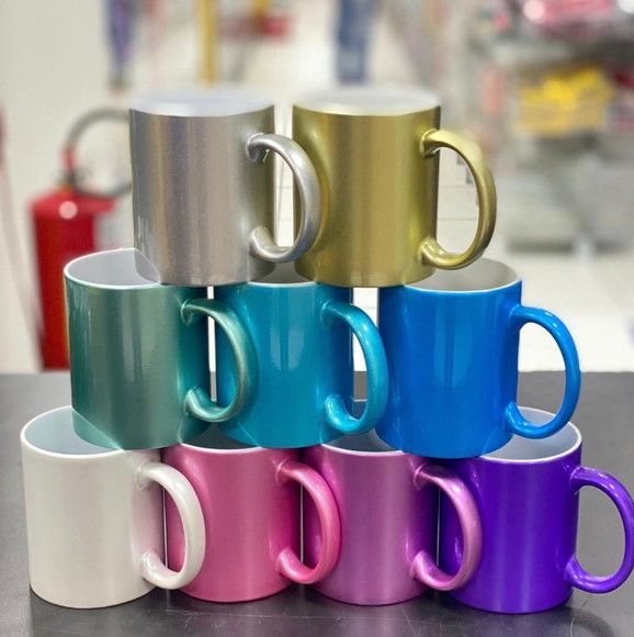 Caneca Glitter Cores Variadas