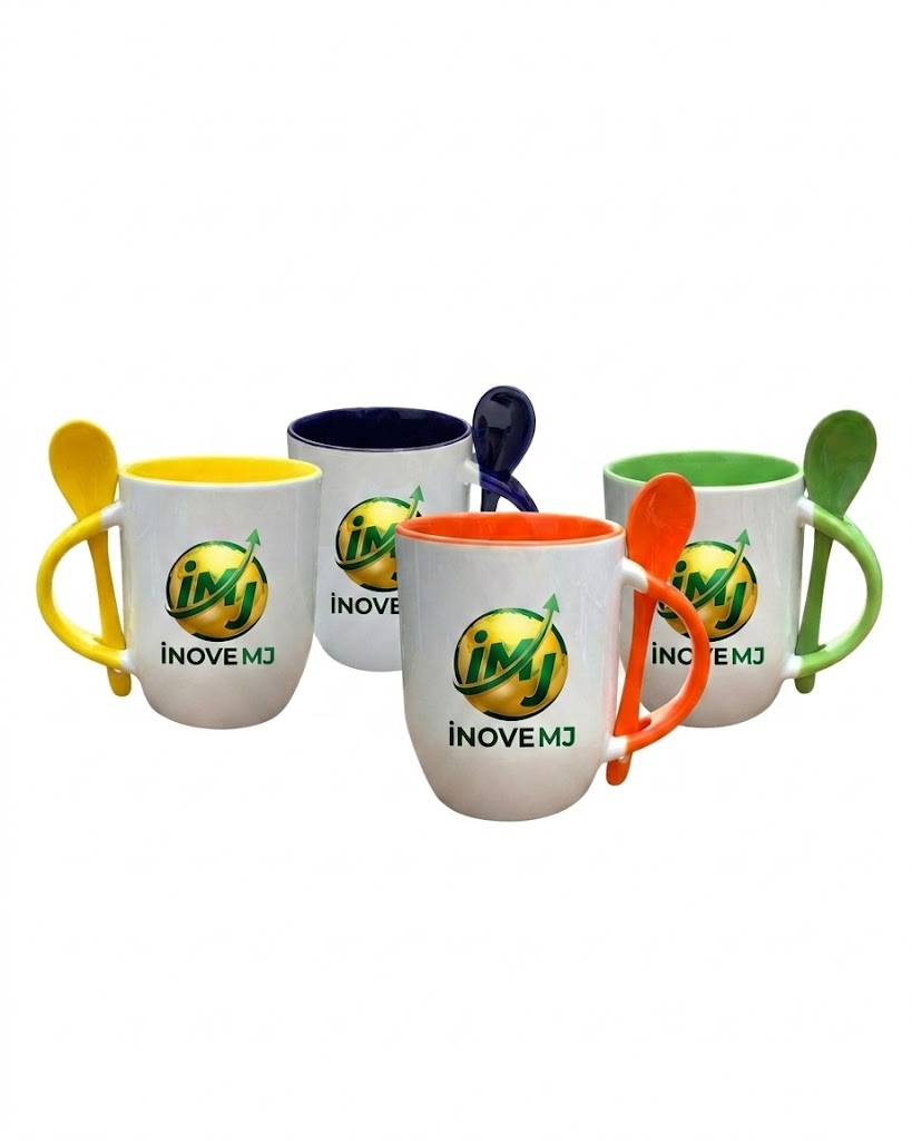 Caneca com Alça e Colher